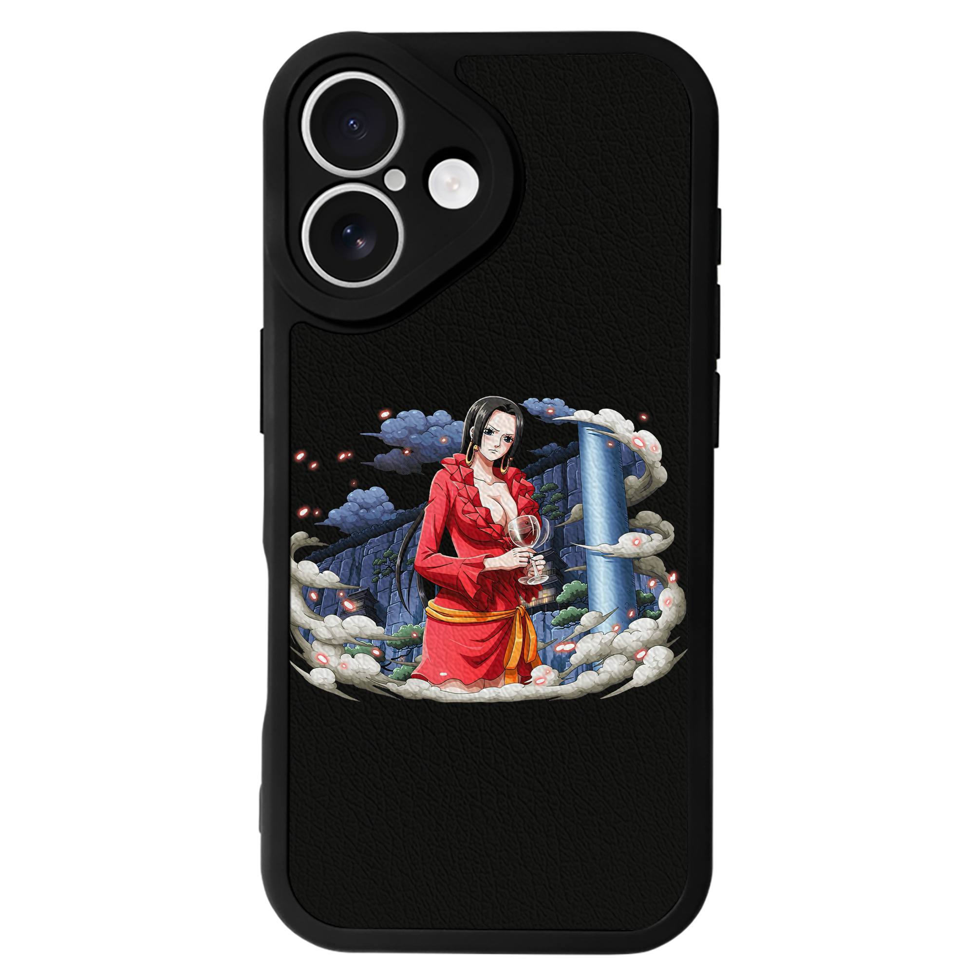 （画像用） ワンピース ボア・ハンコック ONE PIECE Boa·Hancock 【iPhone 16シリーズ対応】シリコンスマホケース（レザー調） 材質：シリコン